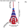 Gnomo patriottico con strisce bianche rosse e stella blu per il Giorno dell'Indipendenza - Stile Femminile Trecce Cappello Rosso