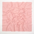 Soft pink matte satin square hijab scarf in solid color with elegant drape and texture - Soft Pink (15#)