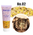 Gel pailleté doré No.02 pour visage et cheveux en tube de 50ml par Magic Casa - 2# Or