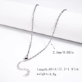 2.5mm silver stainless steel cable chain necklace with lobster clasp for women - 2.5mm Double Link Box Chain - Silver