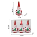Roter Weihnachtsmann-Baumschmuck mit grünem Glitzerbaum und Details zum 3er-Set Paket - Spitzhut Weihnachtsmann (3er Set)