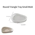 Rounded triangular silicone mold for DIY resin storage tray with dimensions 14.2x10.7cm - Round Triangle Tray - Small