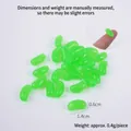 Mini 1,4cm Gummibärchen-Harzzubehör in Fluoreszierendem Grün für DIY-Bastelarbeiten - 1.4cm Mittlere Grüne Geleebohne