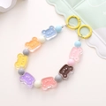 Macro shot of colorful acrylic bear beads and round charms for phone and bag accessories - Colorful Bear Style (K1664)