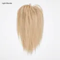 Straight light blonde synthetic hair extension piece for volumizing high ponytail styles - Light gold