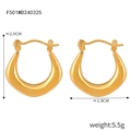 Pendientes minimalistas de acero inoxidable dorado en forma de U de 2,0x1,9 cm - Dorado
