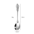 Koninklijke serveerlepel van 304 roestvrij staal met reliëf handvat, 19cm en 56g - Zilveren saladevork