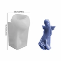 Blue angel girl silicone mold for DIY aroma candles and plaster ornaments with dimensions - NO.2 Garland Angel Girl