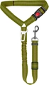 Ceinture de sécurité réfléchissante vert herbe pour animaux avec amortisseur élastique en nylon - Vert Militaire