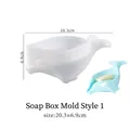 Dolfijn siliconen mal voor hars zeepschaaltjes DIY met maat 20,3x6,9 cm - 20.3cm x 6.9cm