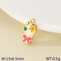 Floral DIY charm in gold with colorful enamel finish for custom jewelry making - Colorful Flower Bouquet Charm (KLJ9519-ZLA)