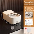 Creamy white 5kg rice storage container with sliding lid and insect-proof box, 33cm size - Single-10 Jin (5kg) / Cream