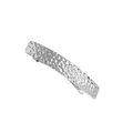 Silver metal rectangular hair clip with geometric diamond texture and polished finish - Square Wrinkled Silver