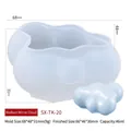 Molde de silicona nube para velas y jabones DIY con dimensiones y capacidad exacta - Nube de Espejo Mediana