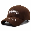 Gorra de béisbol de lana marrón café con bordado Monday y detalle zzz en la visera - Ajustable / café