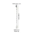 Silver 26cm 304 stainless steel cocktail spoon with long spiral handle and fork tip - Silver Small Bar Spoon [Thickened] [304 Steel]