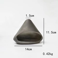 Grey ceramic Palo Santo holder incense burner with size measurements and 0.42kg weight - Black Pyramid