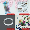 DIY jump box gift set with glitter pens, gold stickers, double-sided tape and sequins - Jumping Accessory Pack