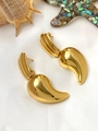 Vintage style gold teardrop earrings with a mirror polished finish for women - Mirror Teardrop Shape