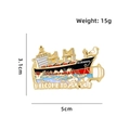Magnete ricordo Weihai in metallo con onde e gabbiani dimensioni 5cm x 3,1cm - Nave Blueways
