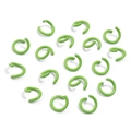 Grass green coated metal open jump rings for DIY jewelry making and link connections - Light Green (opening Ring)