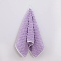 Absorberende paarse microvezeldoek met wafelstructuur en witte gegolfde rand - 35x75cm Handdoek / Paars