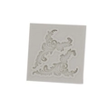 Grey silicone mold with vintage baroque scroll patterns for DIY fondant and chocolate - Style 5 / Gray