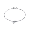 S925 sterling silver figaro chain necklace with delicate butterfly pendant and hallmark - Platinum Plated Butterfly Pendant Bracelet 1.9g
