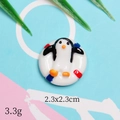 Detailed view of penguin with lifebuoy resin charm showing 2.3x2.3cm dimensions - Penguin in Lifebuoy
