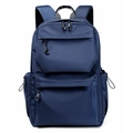Mochila de negocios azul marino de gran capacidad en tela de nailon impermeable - Azul