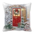 Style 10 (Red Door & Sleigh) / 18x18 Inch
