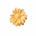 Matte yellow daisy flower hair claw clip with multi-claw design for daily styling - 4cm Matte Light Yellow