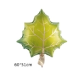Green leaf foil balloon with golden veins for Thanksgiving decor, size 60x51cm - Maple Leaf Green / 60*51cm