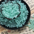 Light green bamboo shaped glass beads for DIY jewelry making and bracelet weaving - Cyan Blue (Solid 6x12mm)