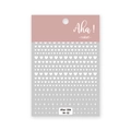 Self-adhesive nail stickers with white heart and star patterns on card packaging - Heart & Star Mix / White