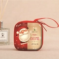 Red square Santa Claus Christmas coin purse with zipper and festive holiday greeting - Square Christmas 3