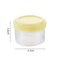 Lot de 4 pots à épices transparents avec bouchons jaunes, 4,7 cm de large et 3,5 cm - Lot de 4 Bocaux Ronds / Jaune
