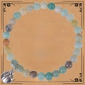 Bracciale in pietre naturali con ciondolo coccinella su biglietto You'll Be Missed - Bracciale in Amazonite