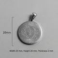 Vintage stainless steel sun and moon face round pendant 20mm charm for DIY jewelry - Sun Moon Face Round Pendant (P00142S)