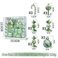 18pcs green and white candy-style Christmas tree ornaments set with canes and lollipops - Set of 18 / Fruit Green 18Pcs