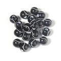 DIY black tennis ball pattern acrylic beads with hole for handmade jewelry making - 12mm Black Tennis