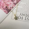 Star pendant necklace with gold chain and micro-set black cubic zirconia stones - Black Pavé Style (XL2593-7)
