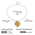 Specifiche dettagliate della collana con nodo celtico in acciaio inossidabile dorato e misure - Collana con Nodo Celtico Dorato