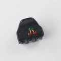 Pince à cheveux noire scintillante avec motif cerise en cristal et paillettes - Paillettes Noires