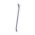 Blue double-ended pet toothbrush with large and small angled nylon bristle heads - Transparent Blue Large (Nylon Bristles)