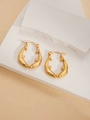 Gold Fish-shaped Dolphin Hoops ZJGE0258