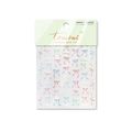 Tomoni crystal diamond nail stickers featuring macaron bow designs and faux pearls - Macaron Pearl Bowknot Style (MS661)