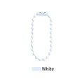 DIY craft ball chain in white finish for jewelry making and bag hanging ornaments - White