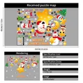 Christmas static window cling with Santa and Snowman patterns for festive shop decoration - YCSD038 Christmas Atmosphere Set