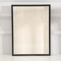 Classic rectangular black wooden shadow box frame with white mat for DIY seashell art - 6 Inch Single Frame (Hollow 3cm) / Black